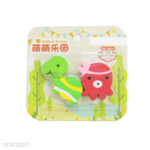 Hot Selling Cartoon Animal Shape Eraser Students Stationery