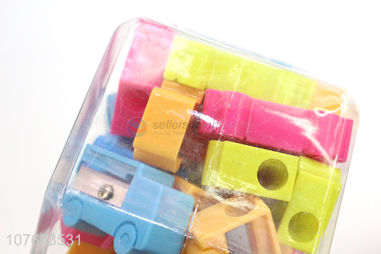 Cartoon Design Colorful Plastic Pencil Sharpener