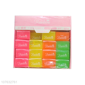 Good Quality 32 Pieces Rainbow Eraser Pencil Eraser