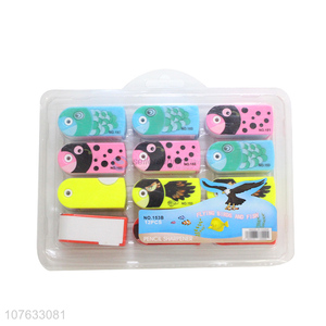 Custom Fish Pattern Plastic Apontador Fashion Pencil Sharpener