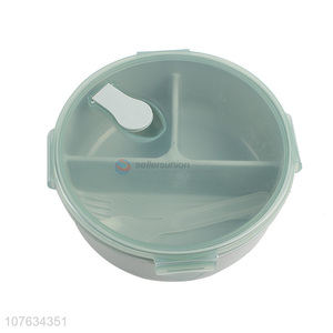 New arrival round 3 compartments airtight plastic lunch box