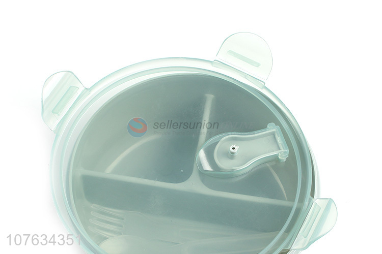 New arrival round 3 compartments airtight plastic lunch box