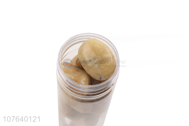 Popular yellow smooth surface medium pebbles