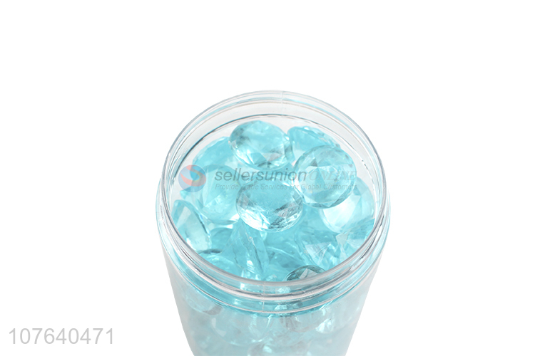 Acrylic color diamond sky blue transparent plastic landscaping decoration 2.5g