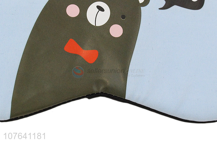 High quality cartoon bear reusable comfortable travel sleep eye mask