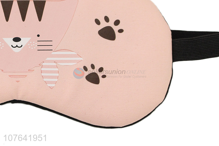 China manufacturer cartoon cat ice pack polyester cotton sleep eye mask