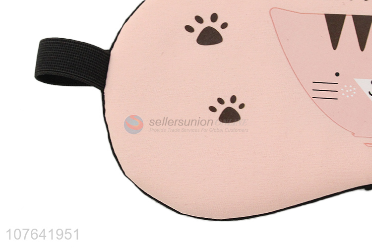 China manufacturer cartoon cat ice pack polyester cotton sleep eye mask