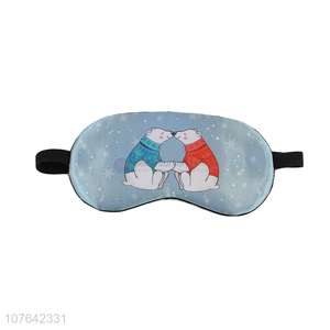 Factory price cartoon polar bear cooling gel eye mask hot pack eye mask