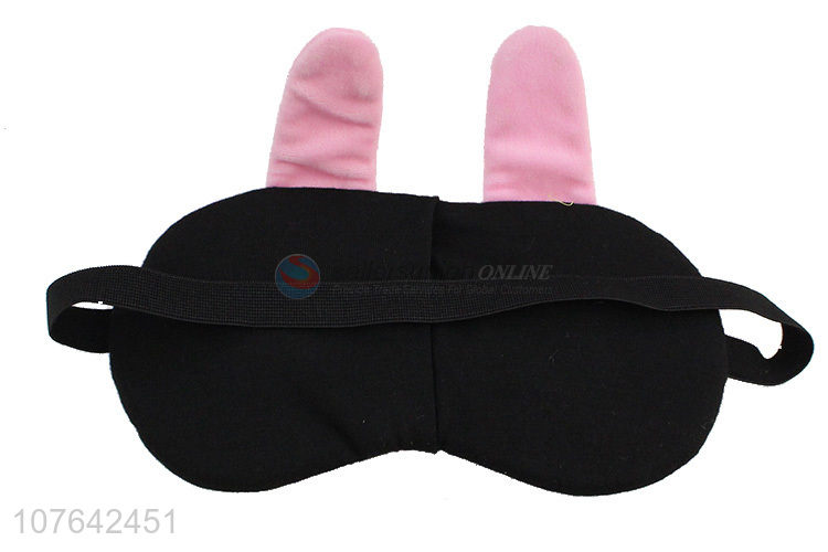 Best selling 3d rabbit eye mask short plush blindfold sleep eye mask