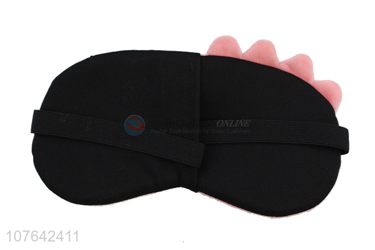 Wholesale embroidery ice pack eye mask 3d short plush sleeping mask