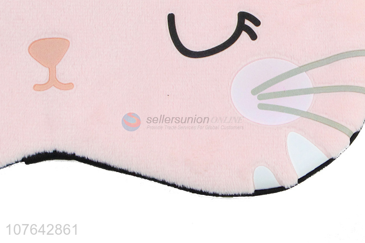 New arrival cartoon cat ice pack eye mask fleecy eyeshades for sleep