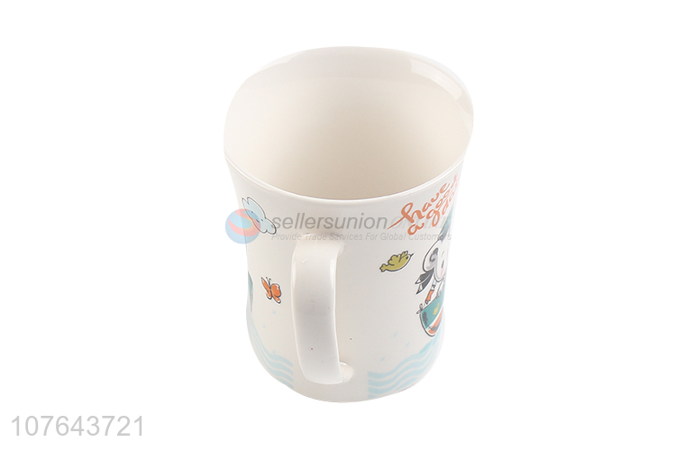 Cute design cartoon ceramic water cup with factory price