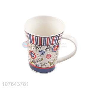 Wholesale newest delicate flower pattern ceramic mug ceramic water cup