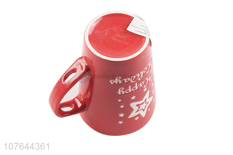 Red wholesale factory price ceramic tea cup with top quality