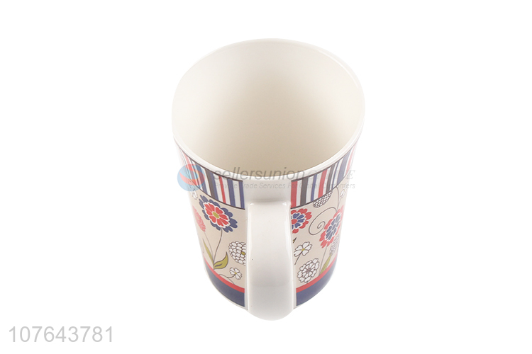 Wholesale newest delicate flower pattern ceramic mug ceramic water cup