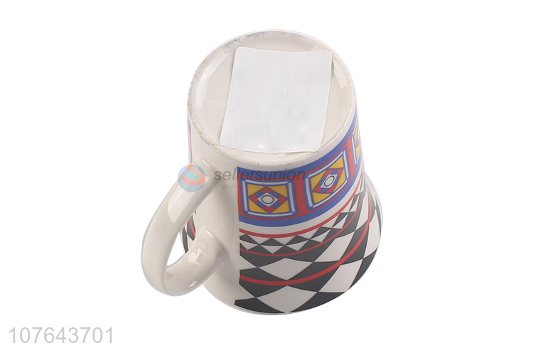 Hot sale fashionable ceramic coffee mug water cup with handle