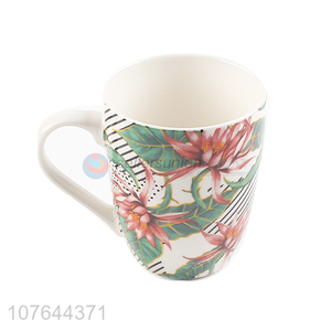 Personalized design fashion ceramic coffee cup water cup with handle