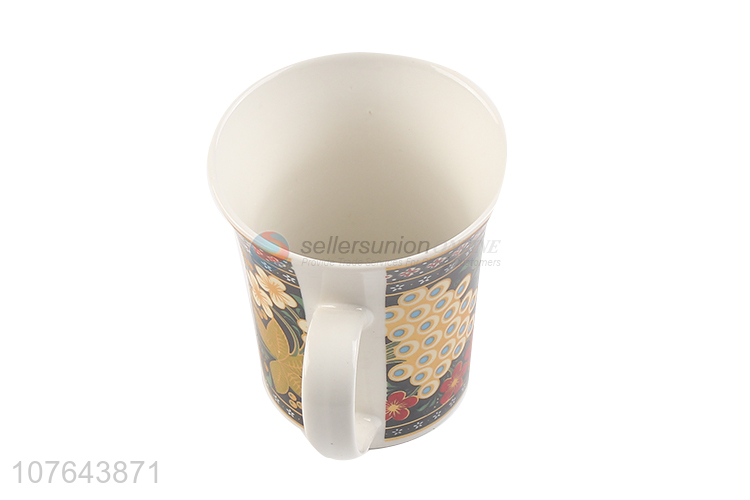 Flower printing colourful high quality ceramic water cup