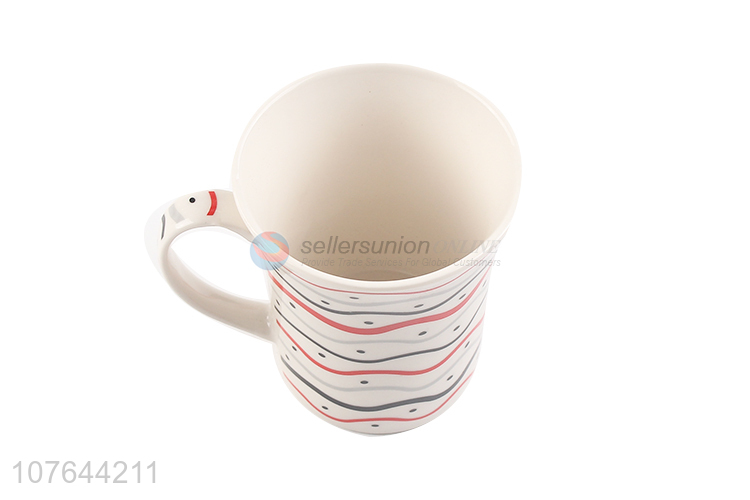 Wholesale factory supply creative ceramic water cup with handle