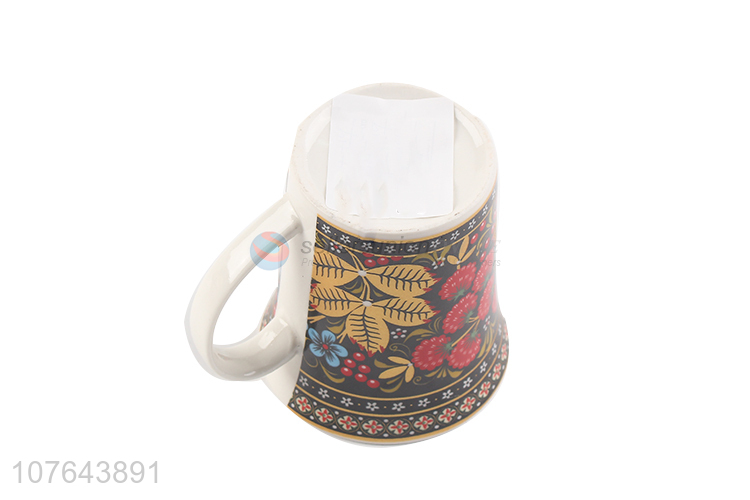 Factory supply personalized design drinking ceramic cup with handle