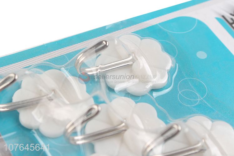 Wholesale White Flower Shape Sticky Hook Multipurpose Wall Hook