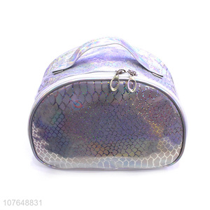 New Design Double Zipper Cosmetic Bag Glitter Makeup Bag