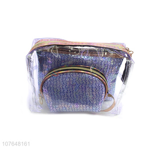 Wholesale 3 Pieces Pvc Makeup Bag For Travel