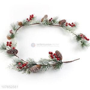 Popular simulation cedar branches Christmas home decoration horns