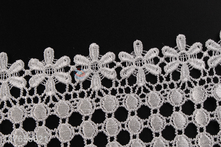 Good quality embroidery elastic lace trim wide stretch lace trim