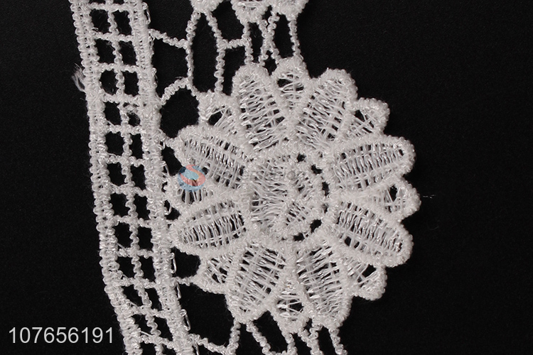 Factory supply new design white lace ribbon for garment accessories