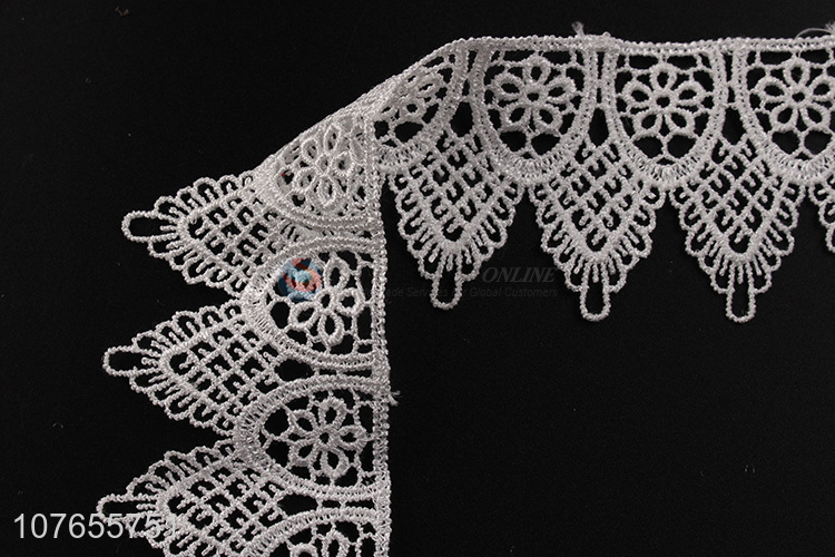 Environmental protection white flowers lace ribbon decorative trims 