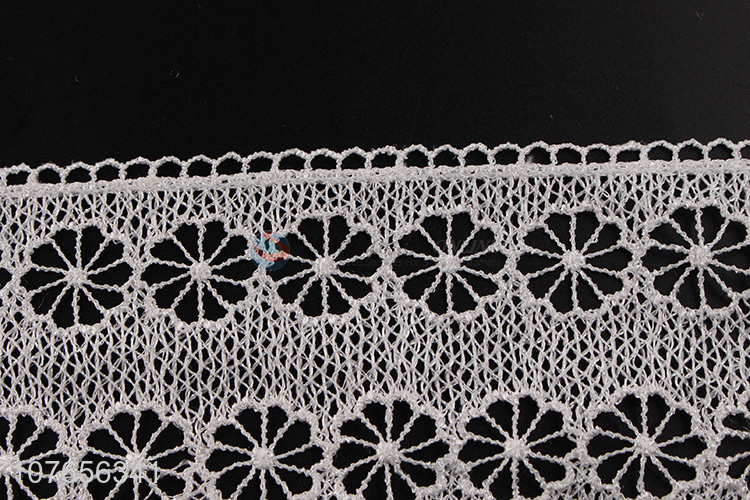 New arrival delicate white polyester lace ribbon for clothing