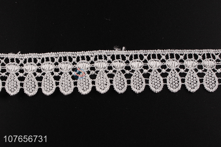 White lace trim decorative embroidery lace trim with top quality