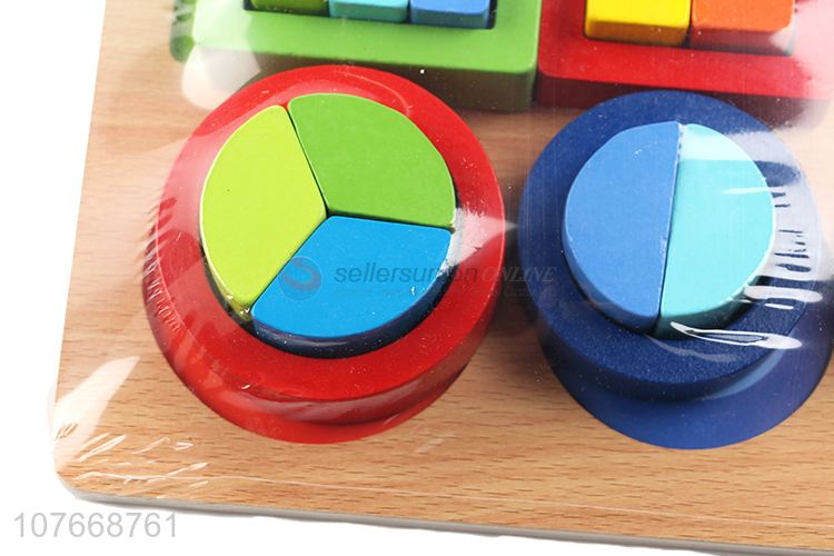 Custom Educational Shape Building Blocks Wooden Puzzles Toys