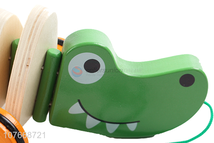 High Quality Cartoon Tractors Animals Crocodile Pull Rope Toy