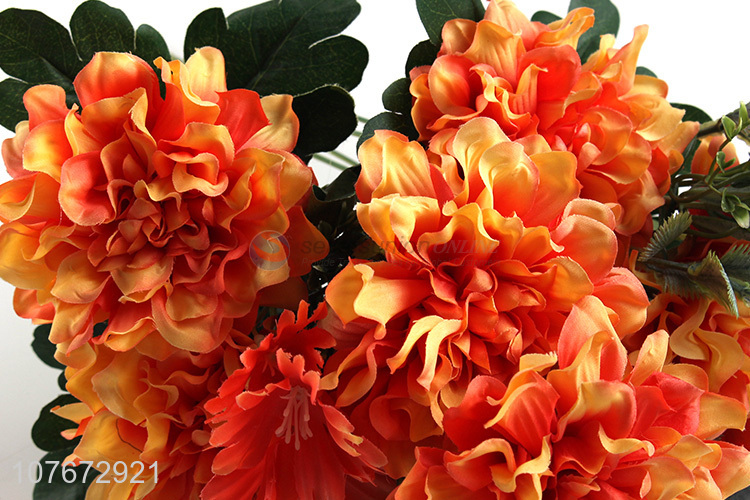 New product orange 11head artificial flower with cheap price