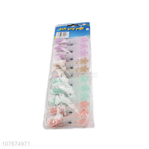 High quality and beautiful spring plastic clip transparent plum clip