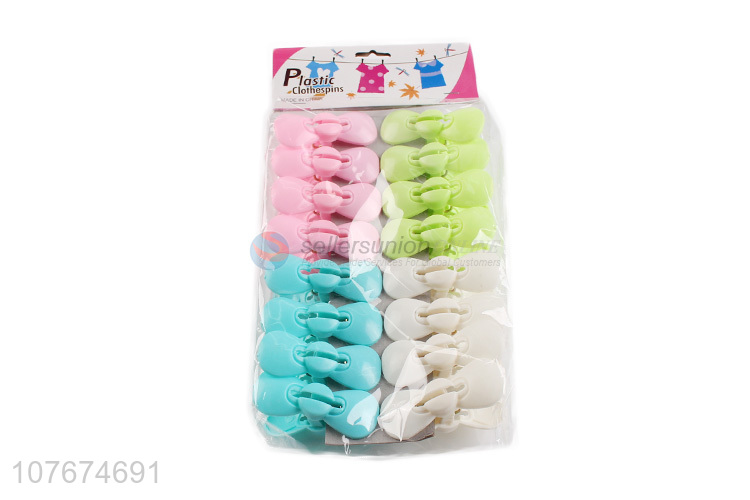 Wholesale Bowknot Style Macaron Color Clothes Clip Plastic Clip