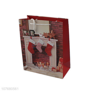 <em>Wholesale</em> red christmas tree kraft paper <em>gift</em> <em>gift</em> packaging bag