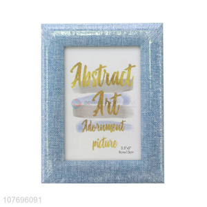 Hot products blue grid plastic picture frame for home decoration