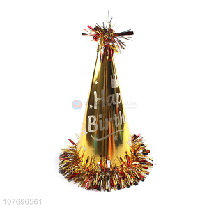 Hot sale gold birthday party hat children party supplies