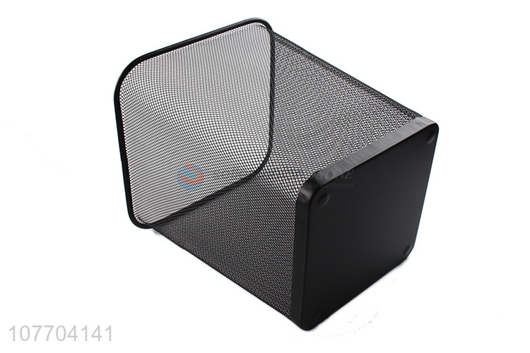 Factory price medium metal mesh garbage bin iron trash bin