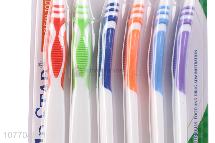 Best sale 6PCS soft touch toothbrush with cheap price