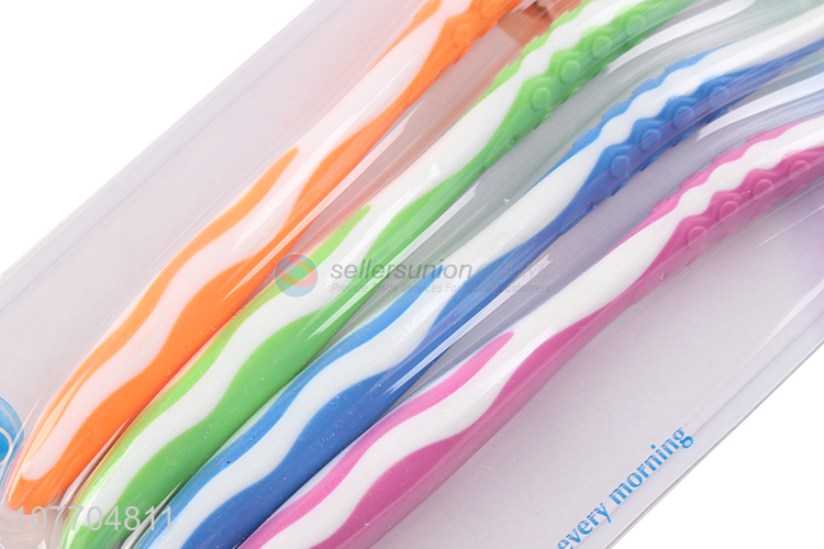 New design plastic soft touch toothbrush for adult