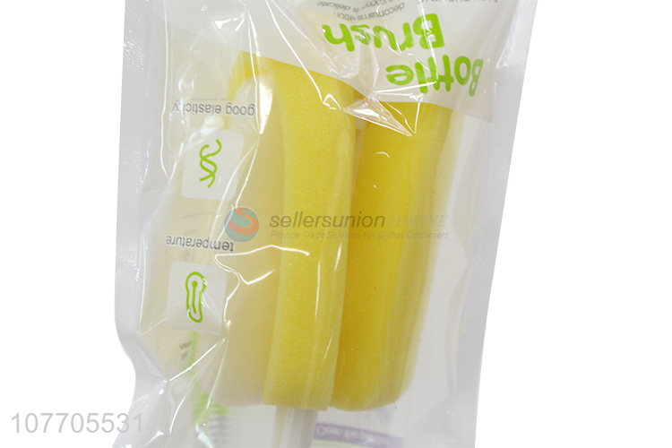 Wholesale baby milk bottle cleaner water bottle sponge brush