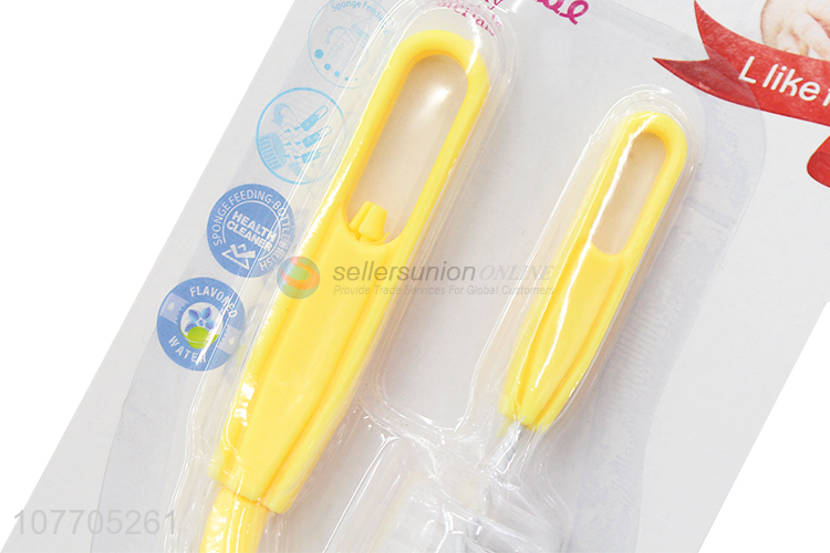 Good quality plastic handle baby bottle brush cleaning brush