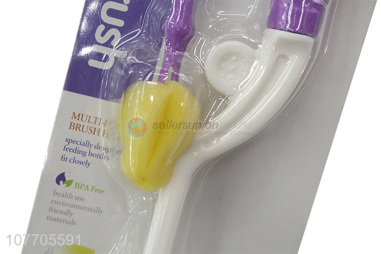 Good sale bottle nipple cleaner feeding bottle sponge brush