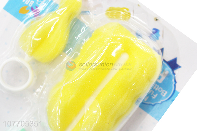 Hot selling long handle baby bottle sponge brush nipple cleaner