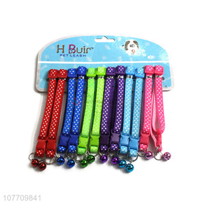 Top sale durable adjustable pets collar with spots pattern