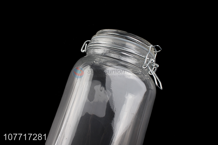 Factory wholesale kitchen utensils transparent glass sealed jar